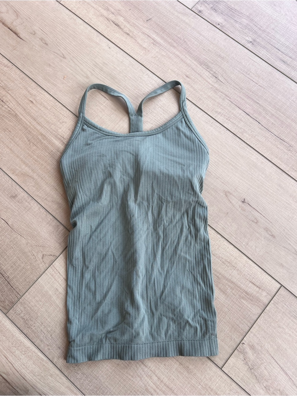 CRZ YOGA Sage Green Ribbed Racerback Tank